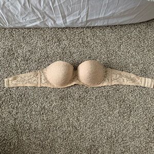 Aerie nude lace strapless bra